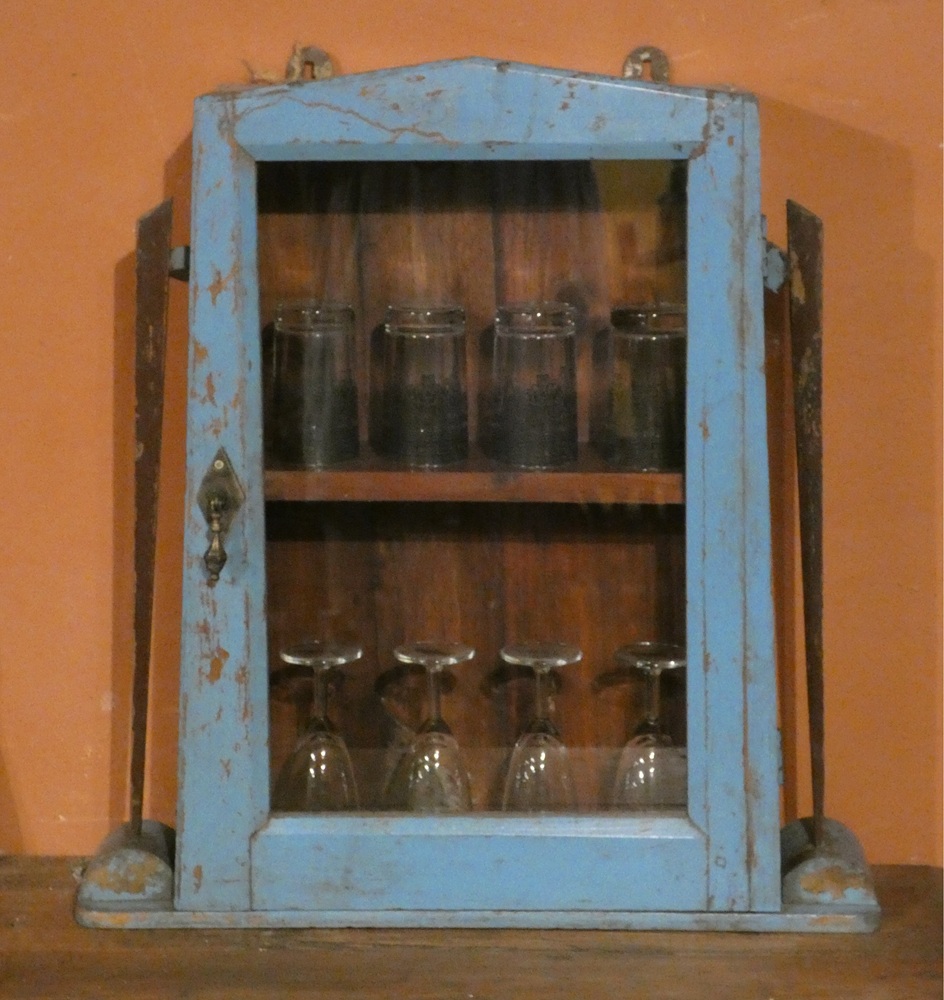 Petite vitrine en teck, Art-Deco, Bombay, Inde