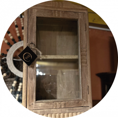 Vitrine en teck Rajasthan