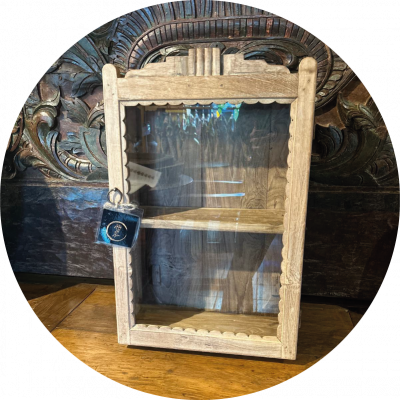 Vitrine en teck Rajasthan