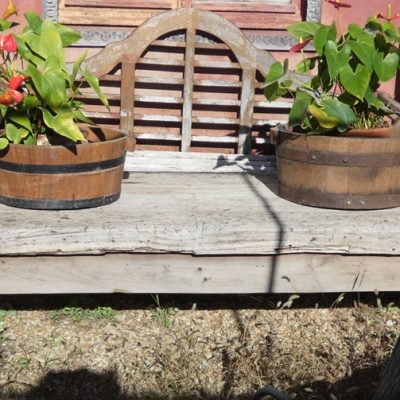 Etabli en teck ancien détourné en table basse Rajastan Inde