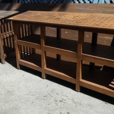 2118 Console étagère en teck, 1 pièce ancienne, 1 pièce rééditée, Java, Indonésie (1)